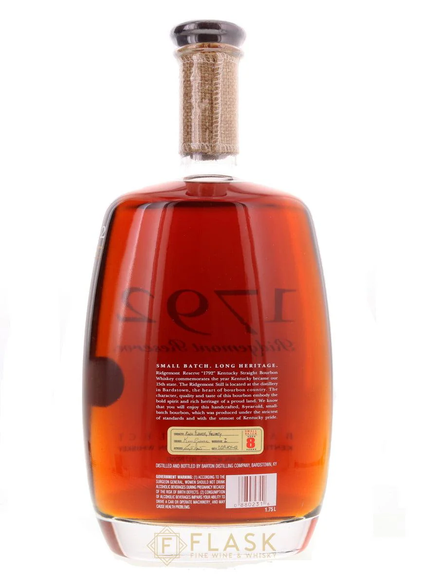 1792 Ridgemont Reserve 8 Year Old Private Single Barrel Select Bourbon 1.75 Liter