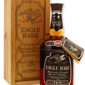 Eagle Rare 10 Year Old 1983 Old Prentice, Lawrenceburg 101 Proof Wood Box