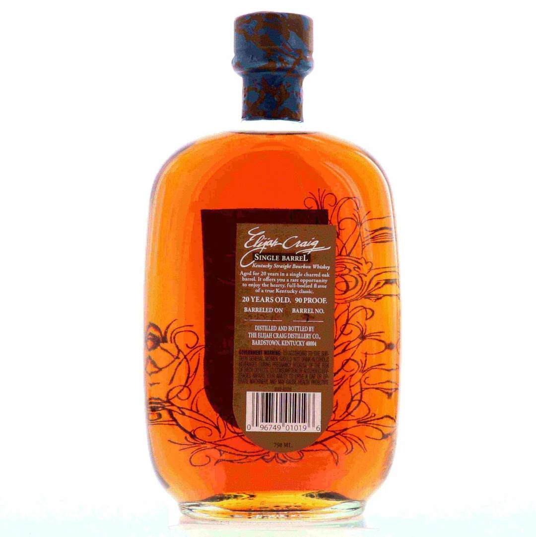 Elijah Craig 20 Year Old Single Barrel Bourbon 1991 - Image 2