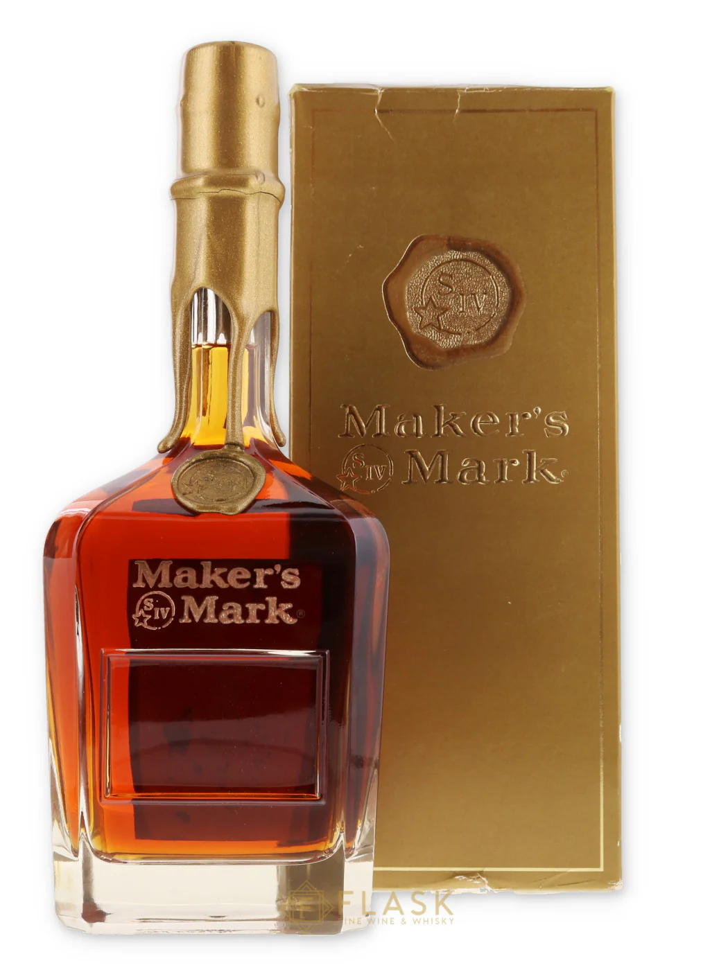 Makers Mark VIP Gold Decanter Bottle / Gold Wax & Box 750ml