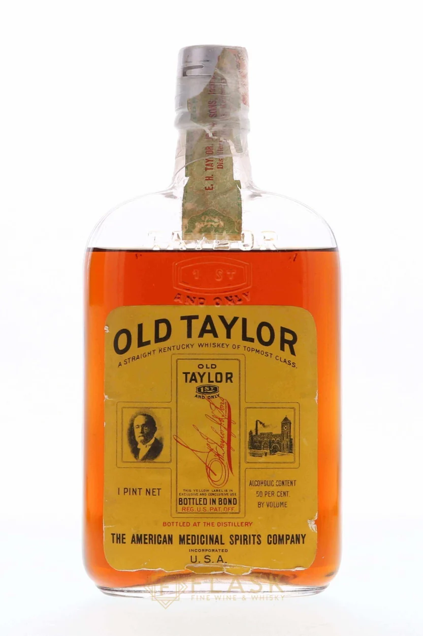 Old Taylor 1916 Prohibition Era American Medicinal Spirits Co. One Pint