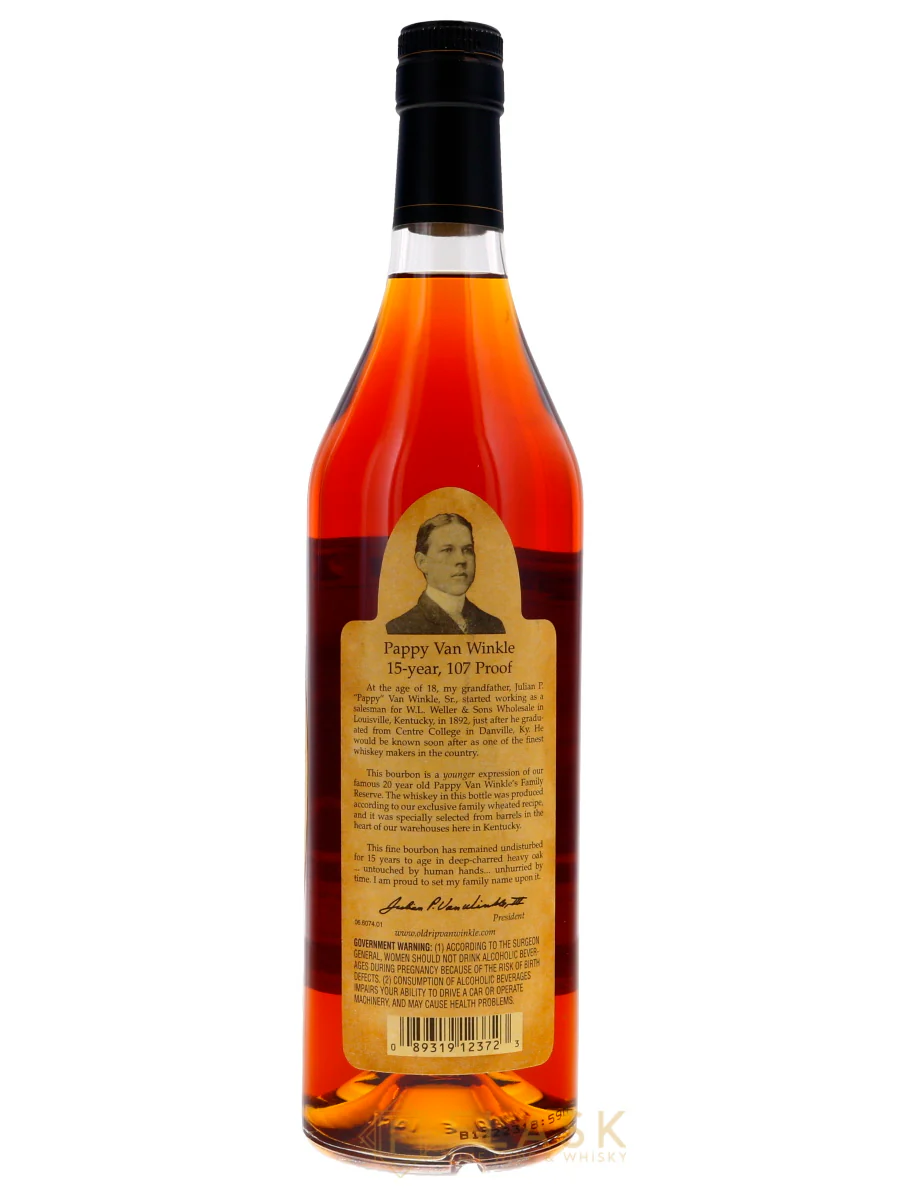 Pappy Van Winkle 15 Year Old Bourbon 2012 - Image 2